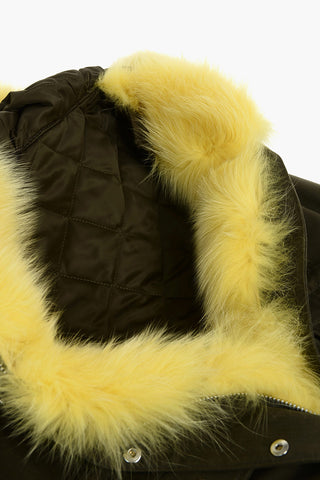 Parka with removable inner and real fur detail