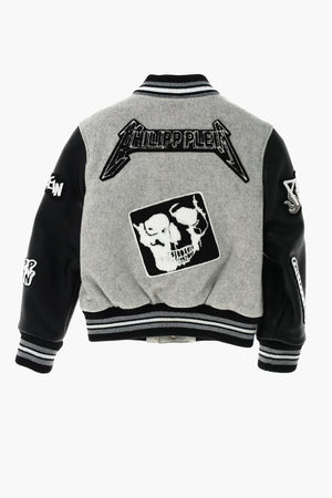 Leather 2 pockets Bomber with Patches