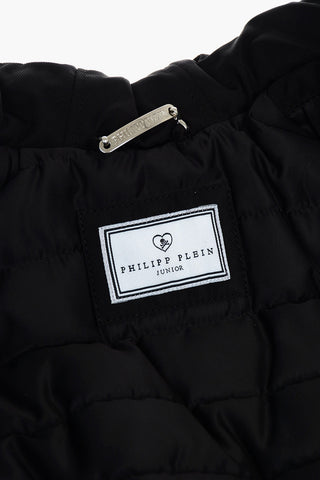 letaher details ALVAR parka with silver studs