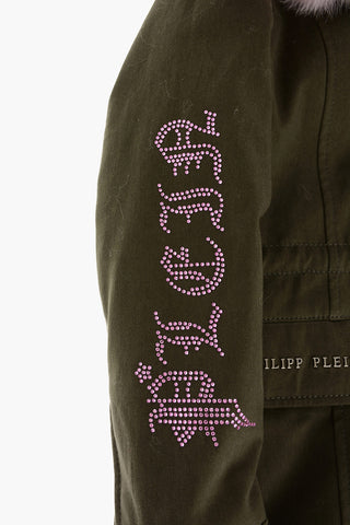 Parka with removable inner and real fur detail