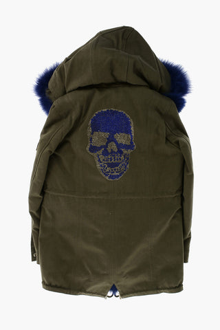 Parka with removable inner and real fur detail