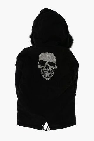 Parka with removable inner and real fur detail