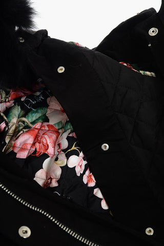 Parka with removable inner and real fur detail