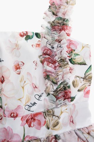 floral patterned flounced dress