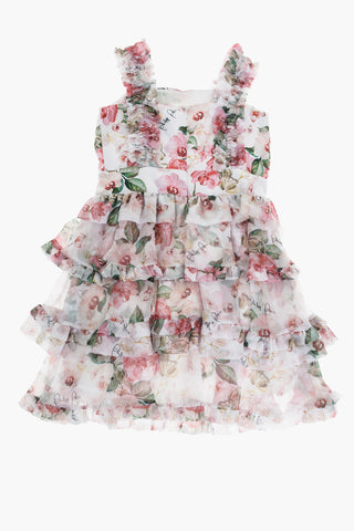 floral patterned flounced dress