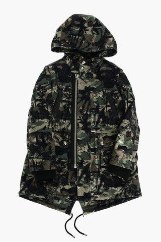Parka JUNGLE in denim stretch a fantasia