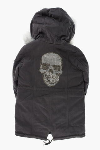 Parka with removable inner and real fur detail