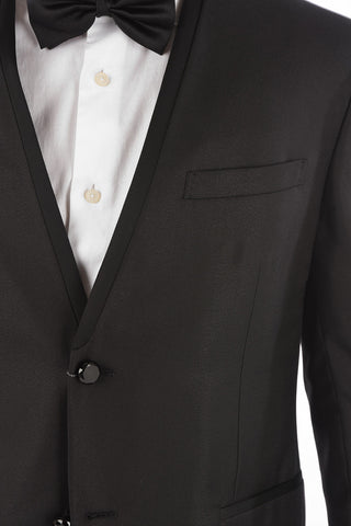 Satin Detail Collarless ACADEMY Ceremony Suit