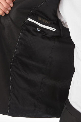 Satin Detail Collarless ACADEMY Ceremony Suit