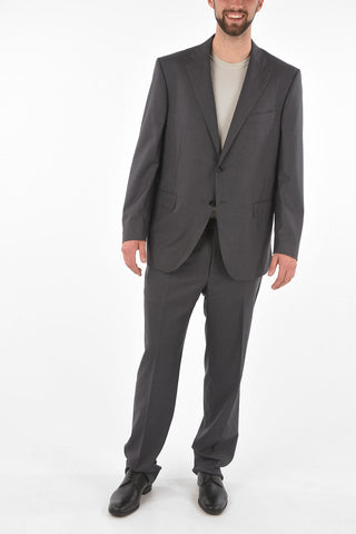 virgin wool side vents notch lapel 2-button LEADER suit