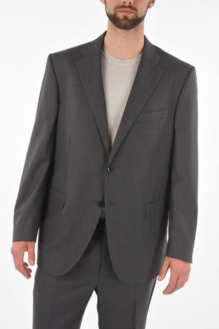 virgin wool side vents notch lapel 2-button LEADER suit