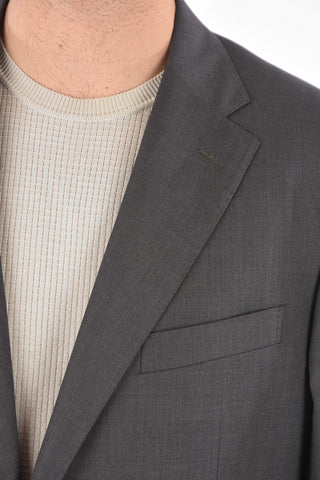 virgin wool side vents notch lapel 2-button LEADER suit