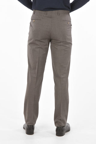 Stretched Virgin Wool ACADEMY Slacks with 4 Pockets