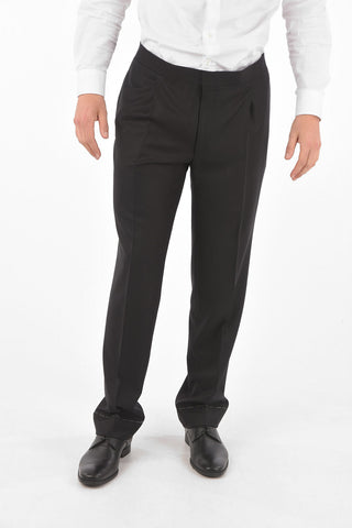virgin wool center vent peak lapel MANTUA double breasted tail-coat