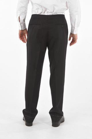 virgin wool center vent peak lapel MANTUA double breasted tail-coat