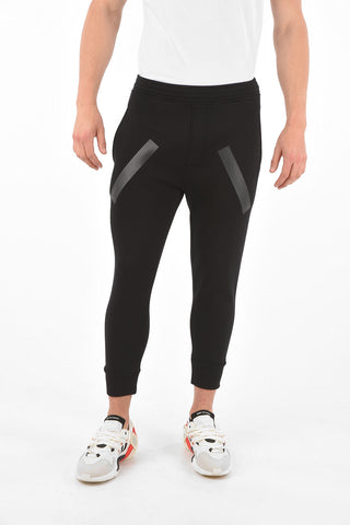 neoprene skinny fit jogger pants
