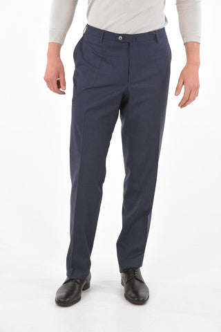 Virgin Wool Stretched ACADEMY Slacks with 6 Pockets