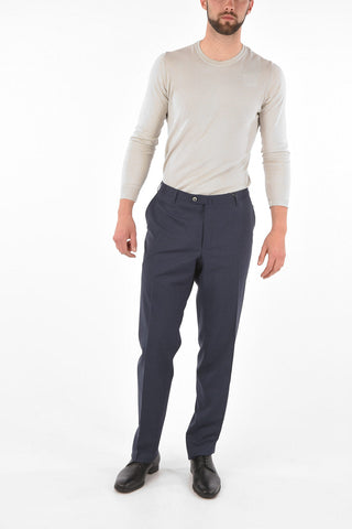 Virgin Wool Stretched ACADEMY Slacks with 6 Pockets