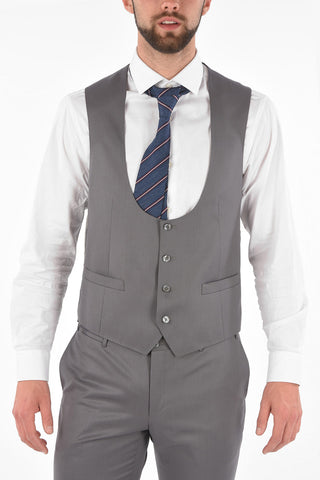 abito tre pezzi con gilet CERIM.ACADEMY uno spacco revers a lancia