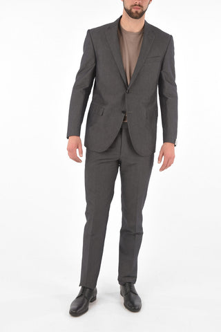 cotton and flax side vents ACADEMY 2-button suit