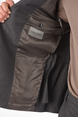 cotton and flax side vents ACADEMY 2-button suit