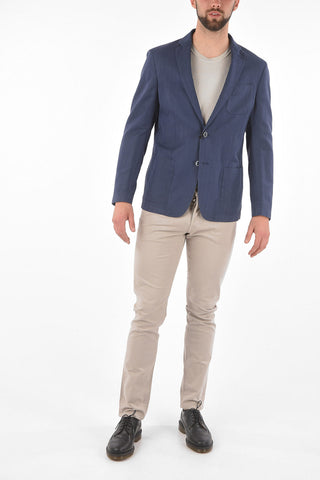 ID Patch Pocket Herringbone Fabric Unlined Blazer