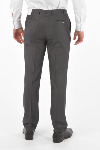 virgin wool peak lapel belt loops 3 piece waistcoat CERIM LEADER suit