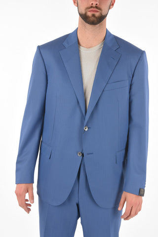  FLAWLESS Virgin-wool LEADER Suit in Herringbone Motif
