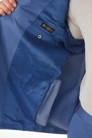  FLAWLESS Virgin-wool LEADER Suit in Herringbone Motif