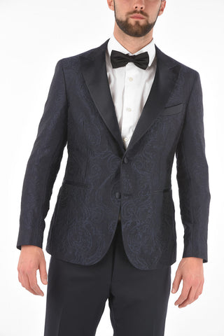 CC COLLECTION brocade side vents peak lapel 2-button CERIM.REWARD blazer