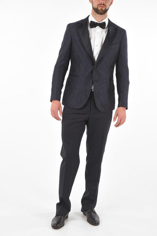 CC COLLECTION brocade side vents peak lapel 2-button CERIM.REWARD blazer