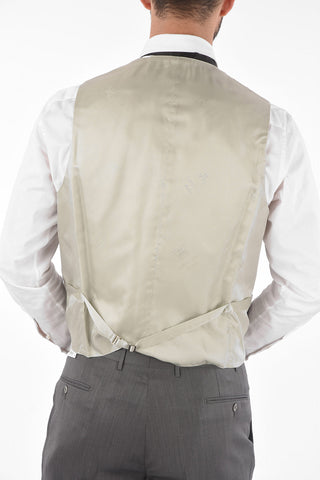 abito tre pezzi con gilet in lana vergine revers a lancia