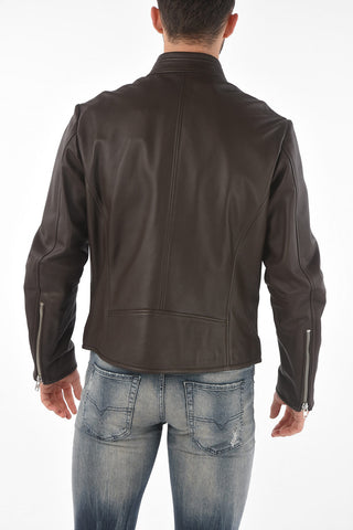 Zipped R-RAMYTON Leather Jacket