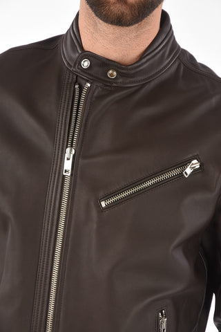 Zipped R-RAMYTON Leather Jacket