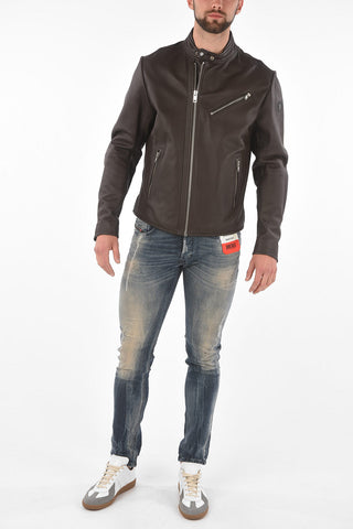 Zipped R-RAMYTON Leather Jacket
