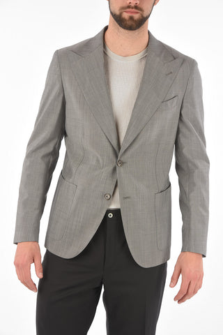 CC COLLECTION side vents peak lapel REWARD 2-button blazer