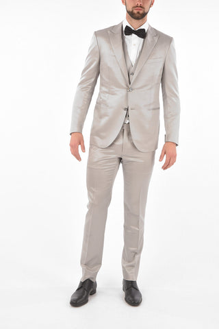 center vent peak lapel CERIM.ACADEMY 3 piece waistcoat suit