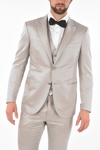 center vent peak lapel CERIM.ACADEMY 3 piece waistcoat suit