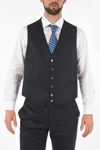 virgin wool peak lapel 3 piece waistcoat CERIM.ACADEMY suit