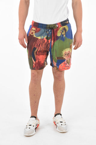 KIDSUPER painted motif 3 pockets AOP shorts