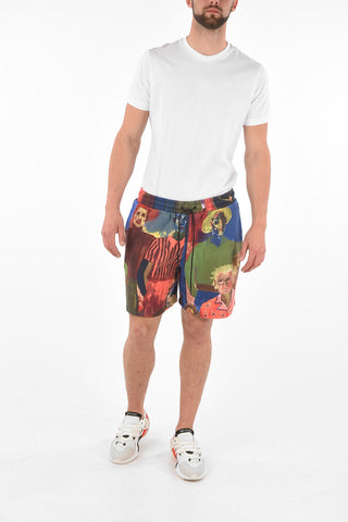 KIDSUPER painted motif 3 pockets AOP shorts