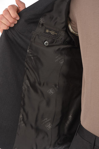 Lined Suit with Notch Lapel and Flap Pockets