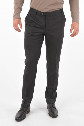 Lined Suit with Notch Lapel and Flap Pockets