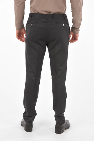 Lined Suit with Notch Lapel and Flap Pockets