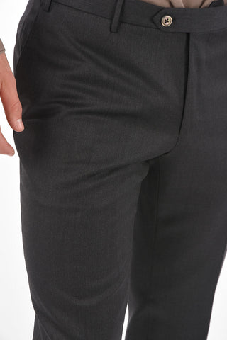 Lined Suit with Notch Lapel and Flap Pockets