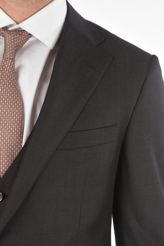 virgin wool center vent CERIM.ACADEMY 3 piece waistcoat suit