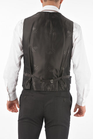 virgin wool center vent CERIM.ACADEMY 3 piece waistcoat suit