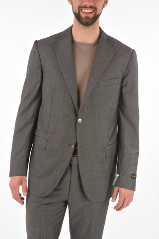 Side Split LEADER Twill Virgin Wool Suit