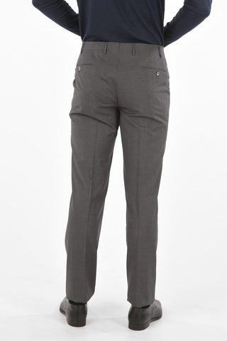 Pantaloni Slacks ACADEMY in Lana Vergine con 4 Tasche e Motivo Graph Check