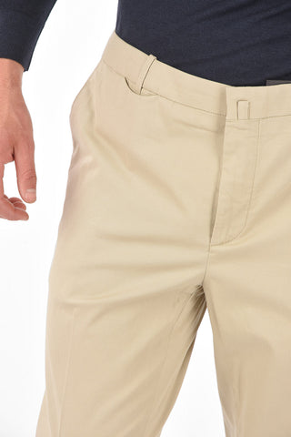 Stretchy Cotton Mid Rise Pants